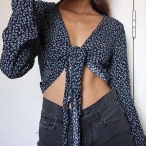 Brandy Melville Tie Front Top